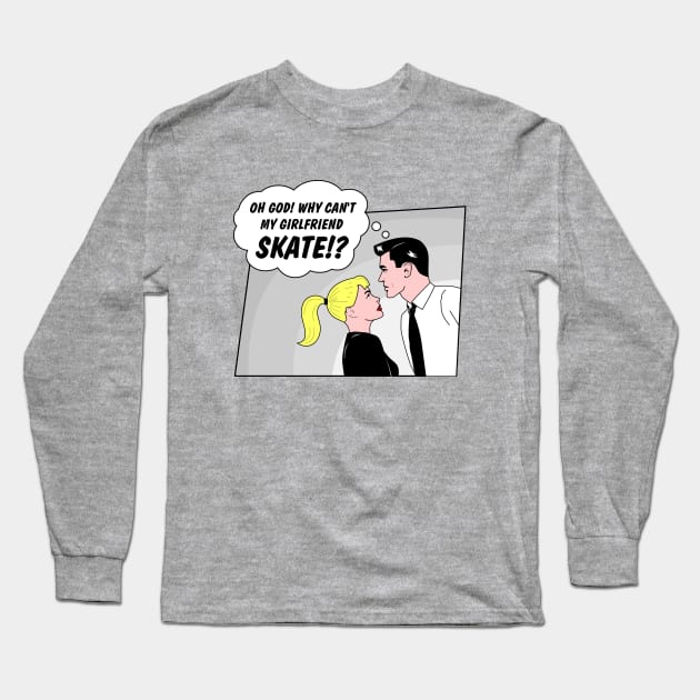 Skater Girlfriend Long Sleeve T-Shirt by siyu